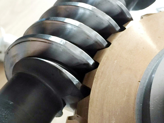 Worm shaft dan worm gear untuk tekanan yang disesuaikan dan lead angle untuk mesin halus