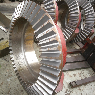 Gear Bevel Lurus Disesuaikan 90 Derajat Conical Gear Untuk Peralatan Pertambangan