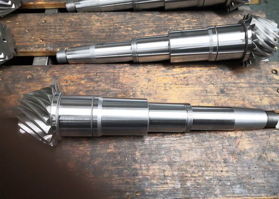 Tangan Kanan Spiral Bevel Gear Shaft 6.5 Modul Panjang 503mm