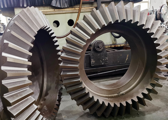 Peralatan Pertambangan Conical Gear Lurus Crow Gear 16 Modul