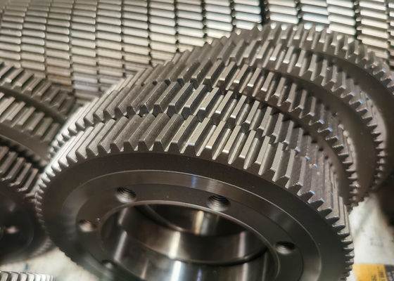 20CrMnTi Baja Tangan Kanan Helix Gear 2 Modul Sekrup Gear untuk Aplikasi Industri