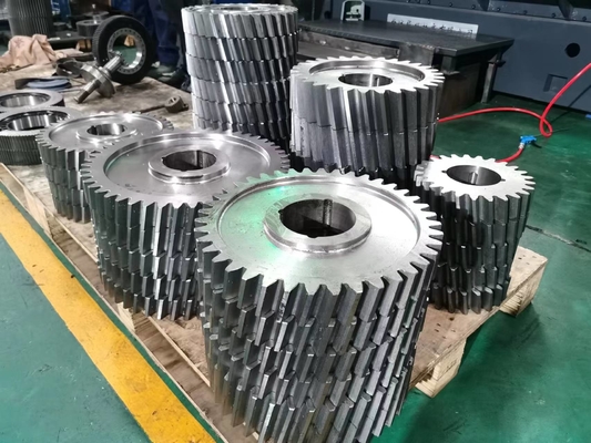 10 Modul 1045 Gear Helical Tunggal Baja untuk Gear Hobbing dengan Profil Gear Silinder