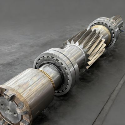 20CrMnTi ISO 6 Grade OEM Transmission Gear Shaft dengan tipe silinder