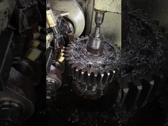 16 Modul 15T Gear Grinding Metal Spur Gear Dengan Spline Sisi Langsung